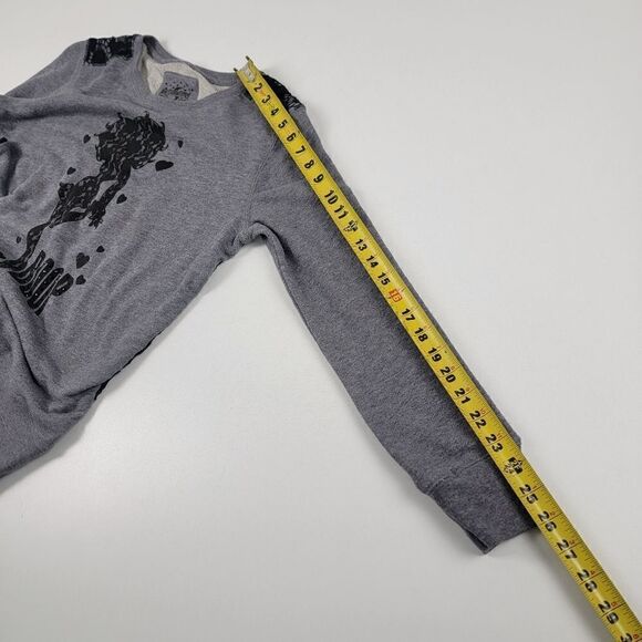 Universal Studios Sweatshirt Laced Crewneck Pullover Gray Black Womens Medium - Picture 7 of 11